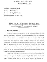 MỘT SỐ GIẢI PHÁP TỔ CHỨC THỰC HIỆN PHONG TRÀO “XÂY DỰNG TRƯỜNG HỌC THÂN THIỆN, HỌC SINH TÍCH CỰC” TẠI TRƯỜNG THCS TÂN SƠN GIAI ĐOẠN 2008- 2013