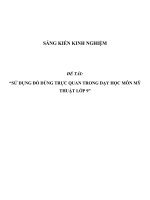 SKKN Sử dụng đồ dùng trực quan trong dạy học môn Mỹ thuật lớp 9