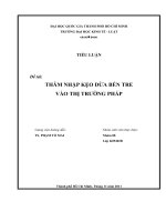 Thâm nhập kẹo dừa Bến Tre vào thị trường Pháp