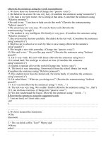 BT on thi vao 10 theo dang: TRANSFORMATION (250cau)