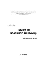 Giáo trình nghiệp vụ ngân hàng thương mại   TS mai văn bạn (chủ biên)