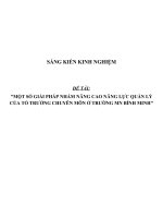 SKKN quản lý Một số kinh nghiệm quản lý nhằm nâng cao hoạt động tổ chuyên môn