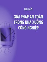 Bài giảng giải pháp an toàn trong nhà xưởng công nghiệp