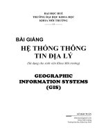 Bài giảng hệ thống thông tin địa lý  phần i   lê bảo tuấn