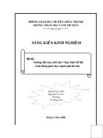 Hướng dẫn HS thực hiện tốt tiết HDGDNGLL