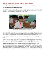 Bản đồ tư duy- kiểu học mới giúp HS thoát “lối mòn”