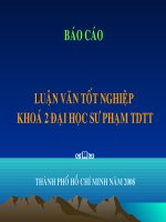 BẢO VỆ  ĐỀ TÀI TỐT NGHIỆP ĐẠI HỌC