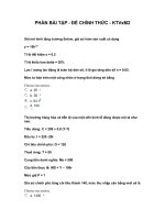 PHẦN BÀI TẬP ĐỀ CHÍNH THỨC - KTVxM2