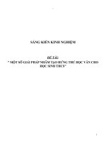 SKKN Một số giải pháp nhằm tạo hứng thú học văn cho học sinh THCS