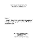 Tìm hiểu về hoạt động cho vay tín chấp tiêu dùng cán bộ nhân viên tại ngân hàng sacombank chi nhánh đà nẵng