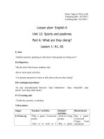 Unit 12: Sports and pastimes-A1,2