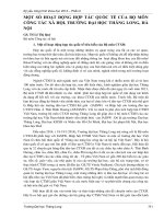 MỘT SỐ HOẠT ĐỘNG HỢP TÁC QUỐC TẾ CỦA BỘ MÔN CÔNG TÁC XÃ HỘI, TRƯỜNG ĐẠI HỌC THĂNG LONG, HÀ NỘI