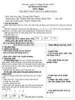 Tim thua so chua biet cua phep nhan