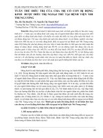 TUÂN THỦ ĐIỀU TRỊ CỦA CHA MẸ CÓ CON BỊ ĐỘNG KINH ĐƯỢC ĐIỀU TRỊ NGOẠI TRÚ TẠI BỆNH VIỆN NHI TRUNG ƯƠNG