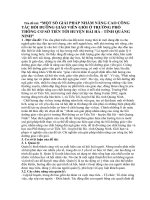 SÁNG KIẾN KINH NGHIỆM một số GIẢI PHÁP NHẰM NÂNG CAO CÔNG tác bồi DƯỠNG GIÁO VIÊN GIỎI ở TRƯỜNG PHỔ THÔNG cơ sở TIẾN tới