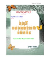 SKKN Ứng dụng Công nghệ thông tin vào quản lí số chủ nhiệm