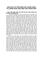 tiểu luận Giáo dục và tầm nhìn của trung quốc từ Lương Khải Siêu đến Tôn Trung Sơn