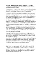 Những điểm mới và lịch thi về tuyển sinh ĐH 20011