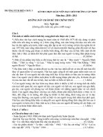 Đáp án Đề thi Giáo viên giỏi trường môn Văn 2010 - 2011