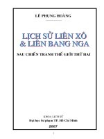 LỊCH SỬ LIÊN XÔ VÀ LIÊN BANG NGA SAU THẾ GIỚI THỨ HAI
