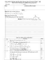 ĐỀ KĐCL GIỮA KỲ 2 TOÁN 8 ĐỀ 02 NĂM HỌC 2010-2011