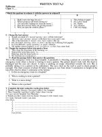 Kiem tra 45'' lan 3 Tieng Anh 8