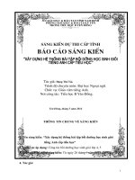 SKKN Xây dựng hệ thống bài tập bồi dưỡng học sinh giỏi  tiếng Anh cấp tiểu học