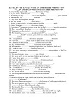 BT on thi vao 10 theo dang: Dien gioi tu (246cau)