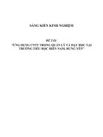 SKKN Ứng dụng CNTT trong quản lý và dạy học tại trường tiểu học Hiến Nam, Hưng Yên
