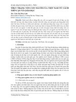 THỰC TRẠNG VỐN CON NGƯỜI CỦA VIỆT NAM TỪ CÁCH TIẾP CẬN VỀ GIÁO DỤC