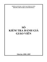 Sổ kiểm tra ,đánh giá GV