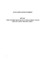 SKNN Quản lý hoạt động ngoài giờ lên lớp ở trường THPT