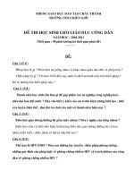 Đề thi học sinh giỏi gdcd 9