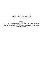 SKKN Xây dựng và sử dụng bản đồ giáo khoa điện tử trong dạy học Lịch sử Việt Nam lớp 12 chương trình chuẩn
