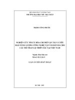 nghiên cứu tối ưu hóa chi phí vận tải và tiêu hao năng lượng công nghệ vận tải các mỏ than lộ thiên sâu tại việt nam