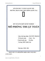 đề tài sáng kiến kinh nghiệm mô phỏng thuật toán