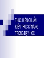 Thực hiện chuẩn kiến thức kỹ năng trong dạy học