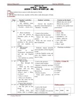 Giao an AV lop 6 HKII - 4 cot ( co phan luyen tap)