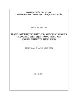 Trạng ngữ phương thức, trạng ngữ so sánh và trạng ngữ điều kiện trong tiếng anh (có đối chiếu với tiếng việt)