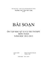 Bài soạn ôn tập học kỳ 2 và thi tốt nghiệp THPT môn toán