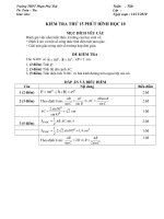 đề kiểm tra thử chương II hình học