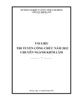 tài liệu thi tuyển công chức ngành kiểm lâm tỉnh lâm đồng