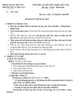 Kế  hoạch hàng tháng