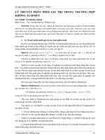 LÝ THUYẾT PHÂN PHỐI GIÁ TRỊ TRONG TRƯỜNG HỢPKHÔNG ÁCSIMÉT