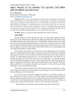 THỰC TRẠNG VÀ XU HƯỚNG CỦA QUẢNG CÁO TRÊN TRUYỀN HÌNH TẠI VIỆT NAM