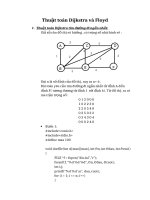 Thuật toán dijkstra và floyd