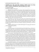 NHÓM QUAN HỆ MỜ PHỤ THUỘC THỜI GIAN VÀ ỨNG DỤNG TRONG MÔ HÌNH CHUỖI THỜI GIAN MỜ