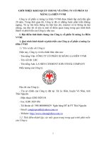 Quá trình hình thành và phát triển của công ty cổ phần xi măng la hiên VVMI