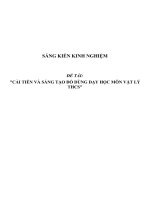 SKKN Cải tiến và sáng tạo đồ dùng dạy học môn Vật lý THCS