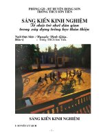 SÁNG KIẾN KINH NGHIỆM Tổ chức trò chơi dân gian trong xây dựng trường học thân thiện